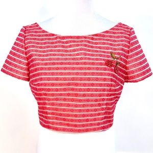 Sherri Hill  Retro Prom Red&White Stripes Top 10
